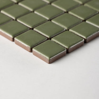 Quadrati Mezzo | Scottish Green 1x1" Square Matte Mosaic Tile