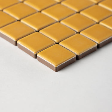 Quadrati Mezzo | Golden Egg 1x1" Square Matte Mosaic Tile