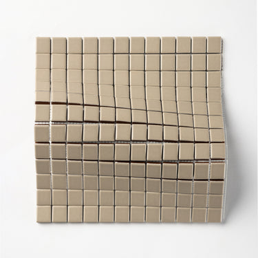 Quadrati Mezzo | Sherwood Tan 1x1" Square Matte Mosaic Tile