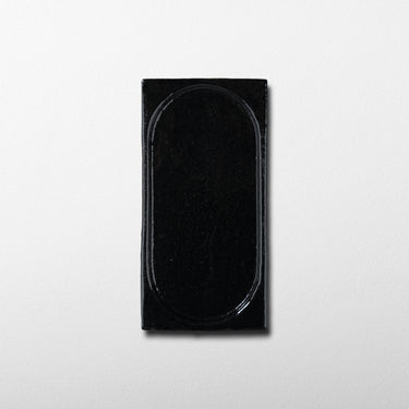 Black Arco 3x6 Glossy Stoneware Tile