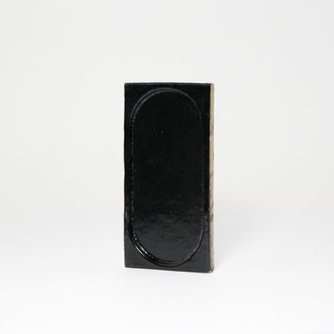 Black Arco 3x6 Glossy Stoneware Tile