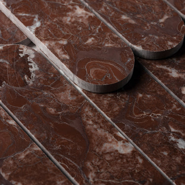 Capsule Red Ravel Marble Polished Mosaic Tile