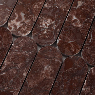Capsule Red Ravel Marble Polished Mosaic Tile