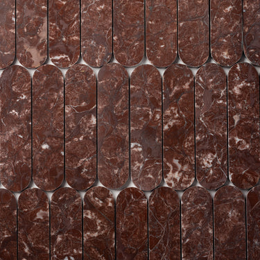Capsule Red Ravel Marble Polished Mosaic Tile