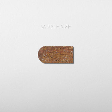 Capsule Red Travertine Marble Honed Mosaic Tile