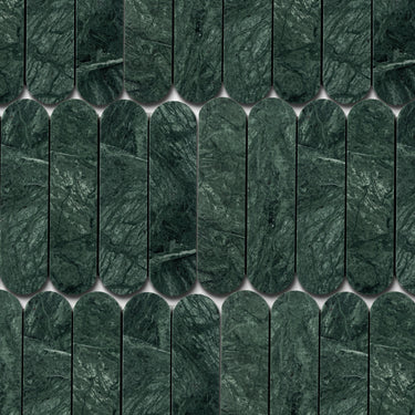 Capsule Verde Alpi Marble Honed Mosaic Tile