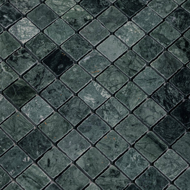 Verde Alpi 1x1 Roman Marble Mosaic Tile