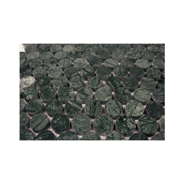 Moneta 1" Verde Alpi Marble Honed Mosaic Tile
