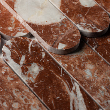 Capsule Rojo Alicante Marble Polished Mosaic Tile