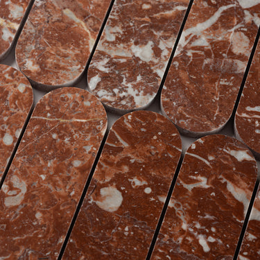 Capsule Rojo Alicante Marble Polished Mosaic Tile
