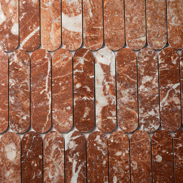 Capsule Rojo Alicante Marble Polished Mosaic Tile