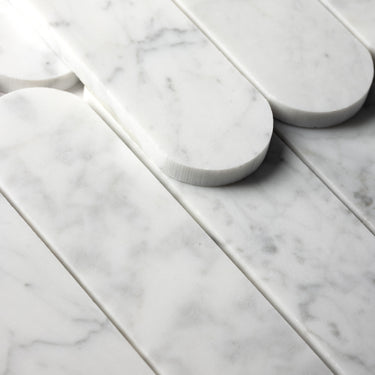 Capsule Bianco Carrara Marble Honed Mosaic Tile
