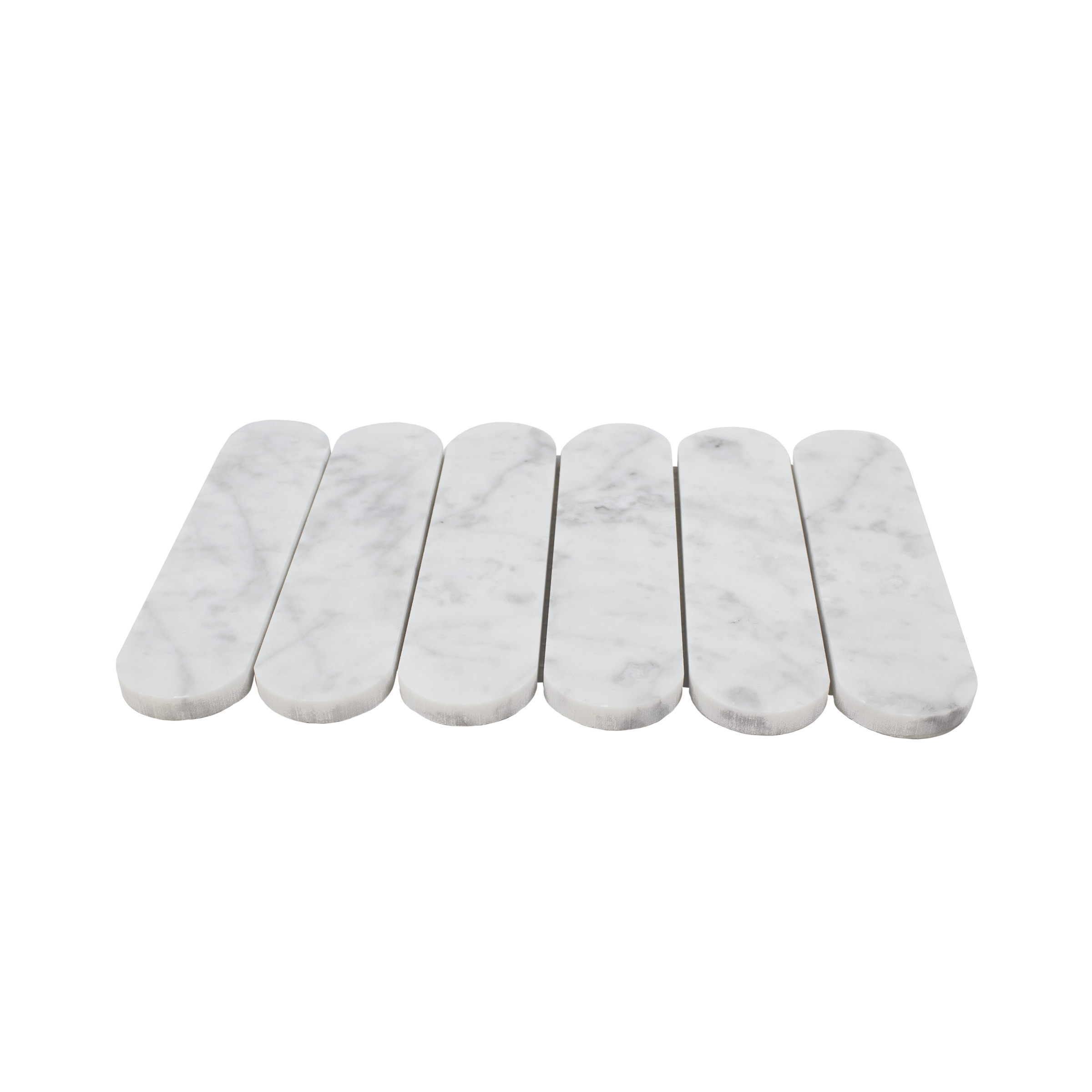 Capsule Pattern Tile Capsule Bianco Carrara Marble Honed Mosaic Tile – Tiles of Lucca