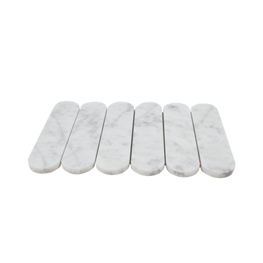Capsule Bianco Carrara Marble Honed Mosaic Tile