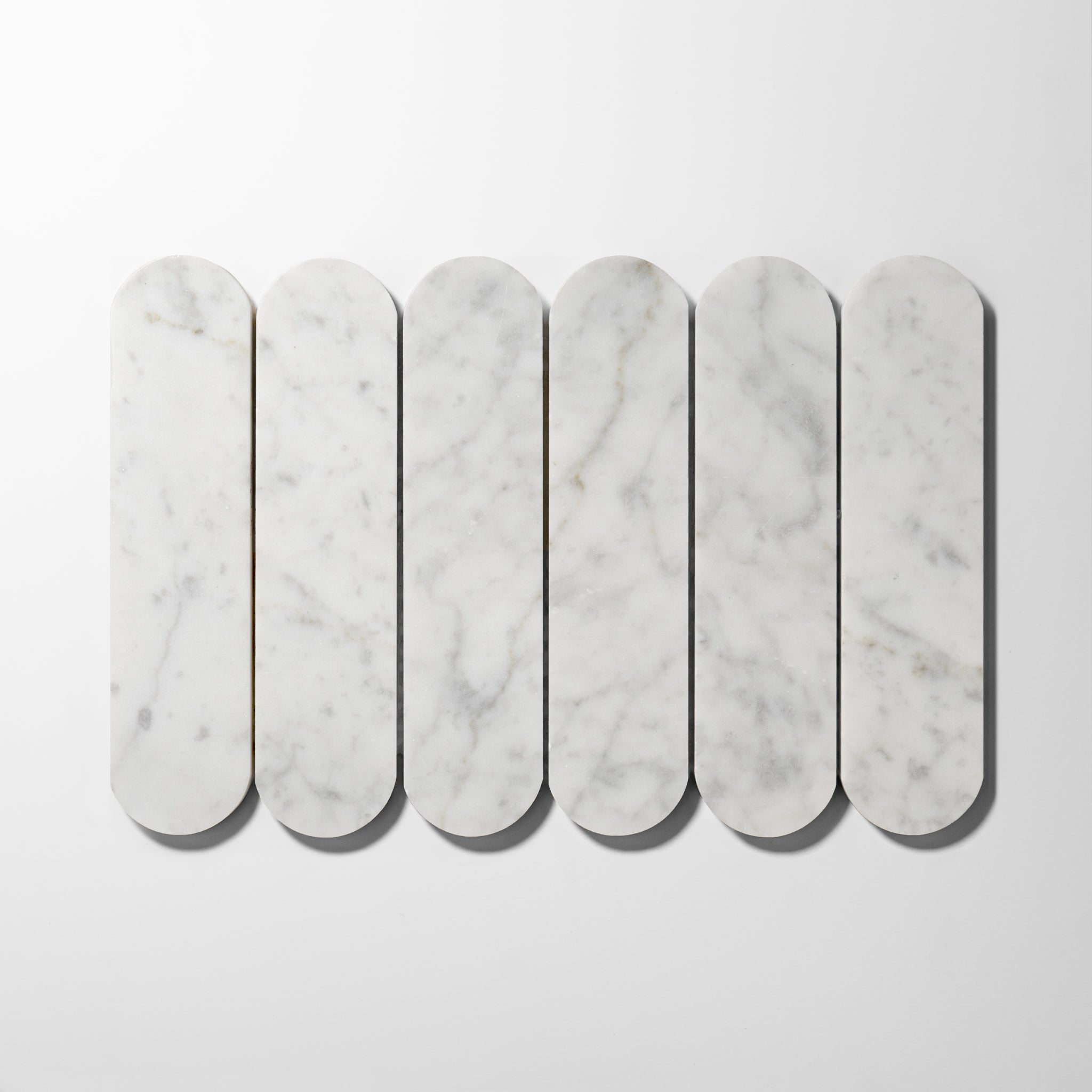 Capsule Pattern Tile Capsule Bianco Carrara Marble Honed Mosaic Tile – Tiles of Lucca