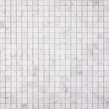 Bianco Carrara 1x1 Roman Marble Mosaic Tile