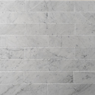 Bianco Carrara Marble 3x12 Roman Tile