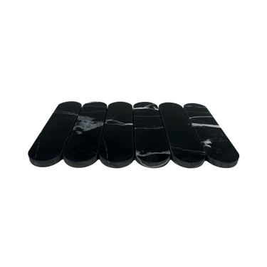 Capsule Nero Marquina Marble Honed Mosaic Tile