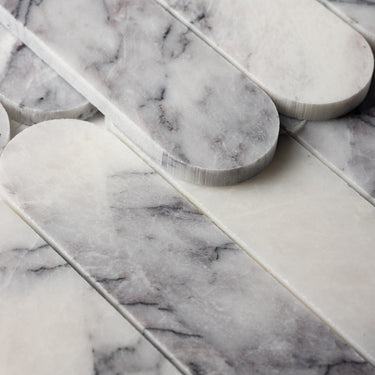 Capsule Lilac Marble Honed Mosaic Tile