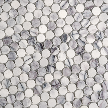 Moneta 1" Lilac Marble Honed Mosaic Tile