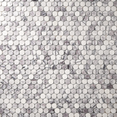 Moneta 1" Lilac Marble Honed Mosaic Tile