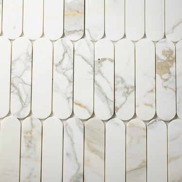 Capsule Calacata Gold Marble Polished Mosaic Tile