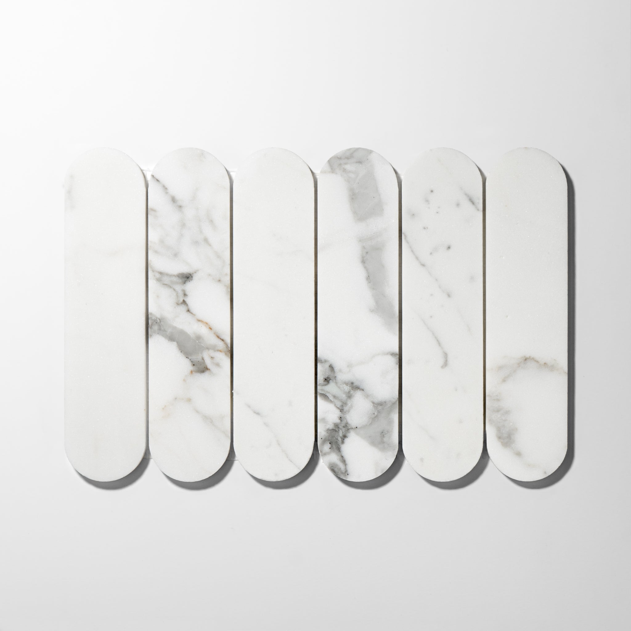 Capsule Pattern Tile Capsule Calacata Gold Marble Polished Mosaic Tile – Tiles of Lucca