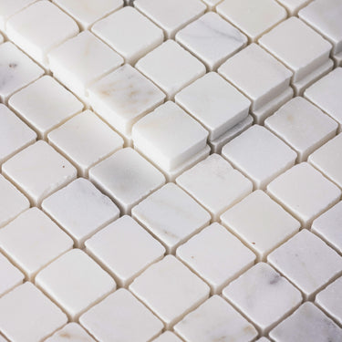 Calacatta Gold 1x1 Roman Marble Mosaic Tile
