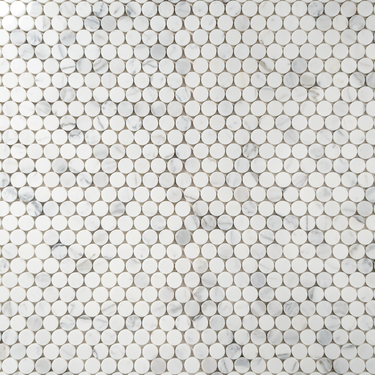 Moneta 1" Calacata Gold Marble Polished Mosaic Tile