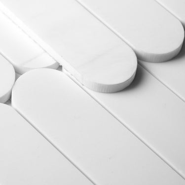 Capsule Bianco Dolomite Marble Honed Mosaic Tile