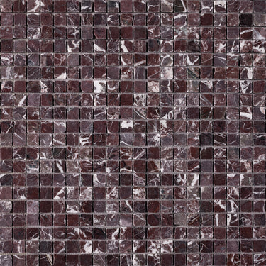 Rosso Levanto 1x1 Roman Marble Mosaic Tile