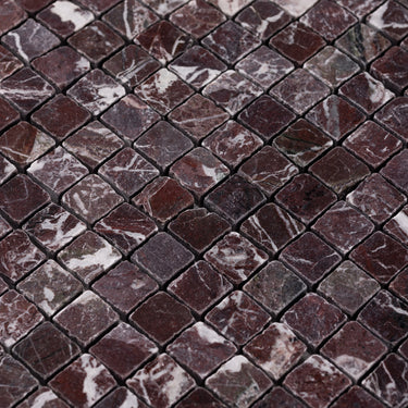 Rosso Levanto 1x1 Roman Marble Mosaic Tile