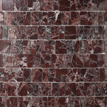 Piano Rosso Levanto Marble Polished Mosaic Tile