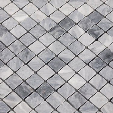 Bardiglio Scuro 1x1 Roman Marble Mosaic Tile