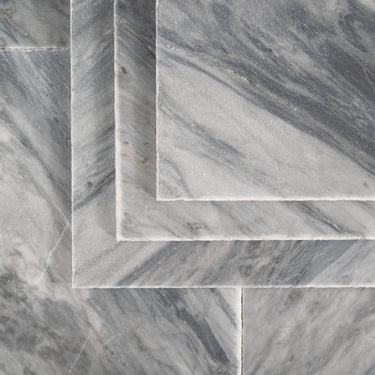 Bardiglio Scuro Marble 12x12 Roman Tile