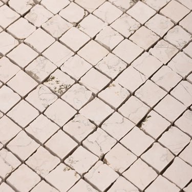 Bianco Perlino 1x1 Roman Marble Mosaic Tile
