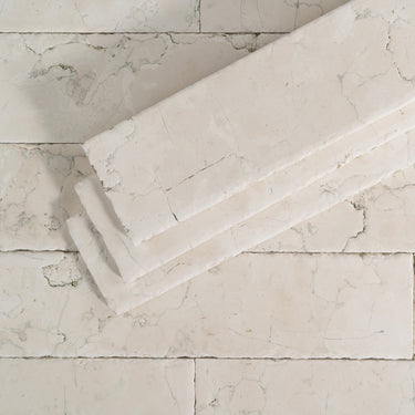 Bianco Perlino Marble 3x12 Roman Tile