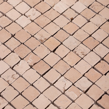 Rosa Perlino 1x1 Roman Marble Mosaic Tile