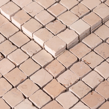 Rosa Perlino 1x1 Roman Marble Mosaic Tile