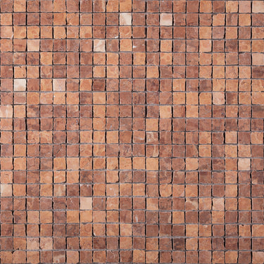 Rosso Verona 1x1 Roman Marble Mosaic Tile