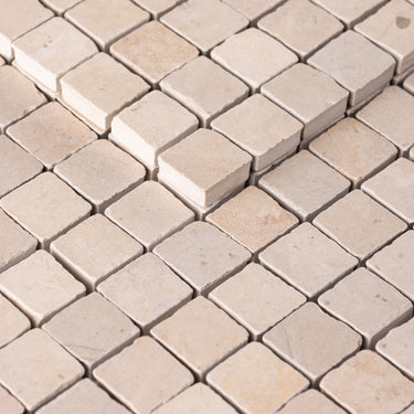 Thala Beige 1x1 Roman Marble Mosaic Tile