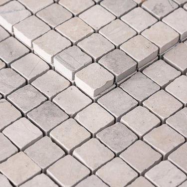 Thala Grey 1x1 Roman Marble Mosaic Tile