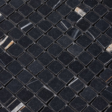 Nero Dorato 1x1 Marble Mosaic Tile