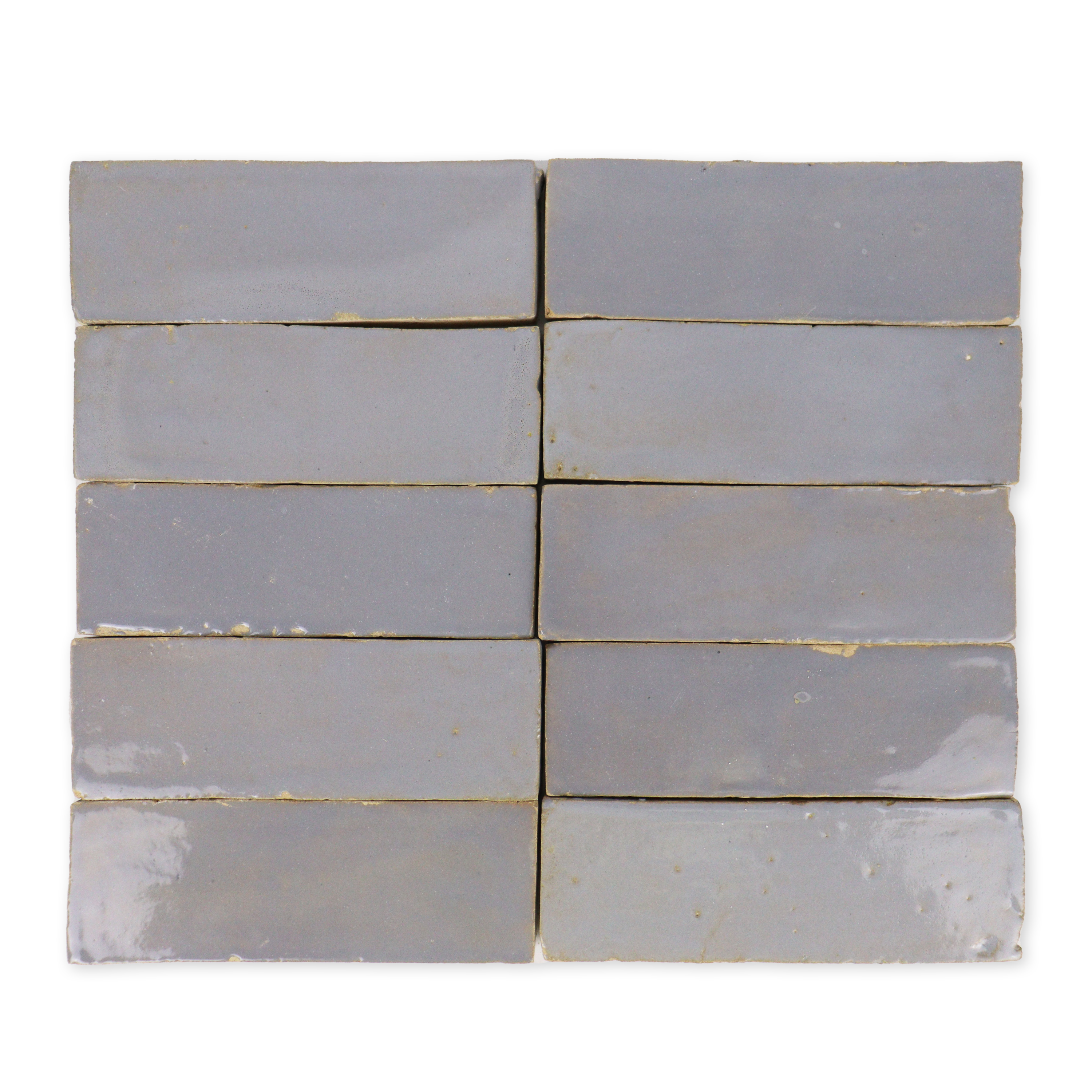 Handmade Moroccan Zellige 2x6 Rusted Grey Plinthe Terracotta Tile