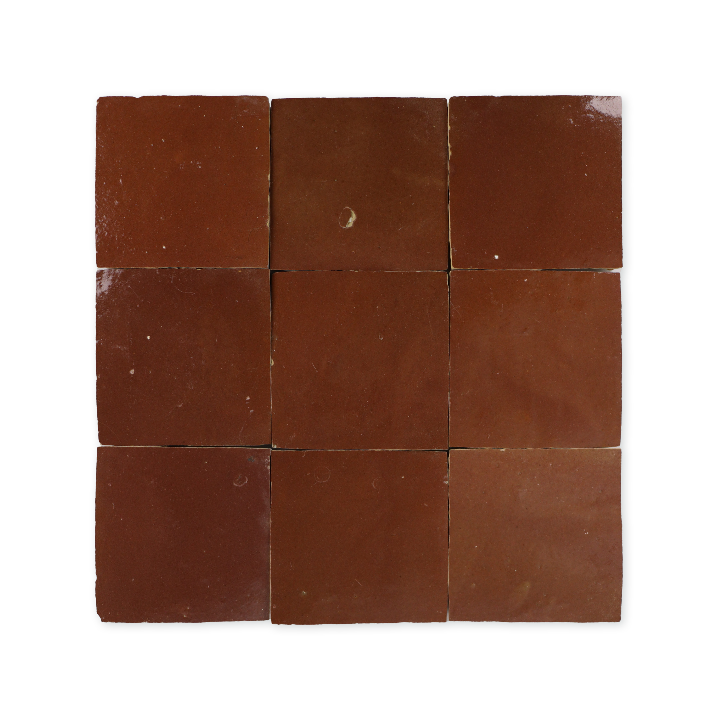 Handmade Moroccan Zellige 4x4 Dark Cinnamon Terracotta Tile