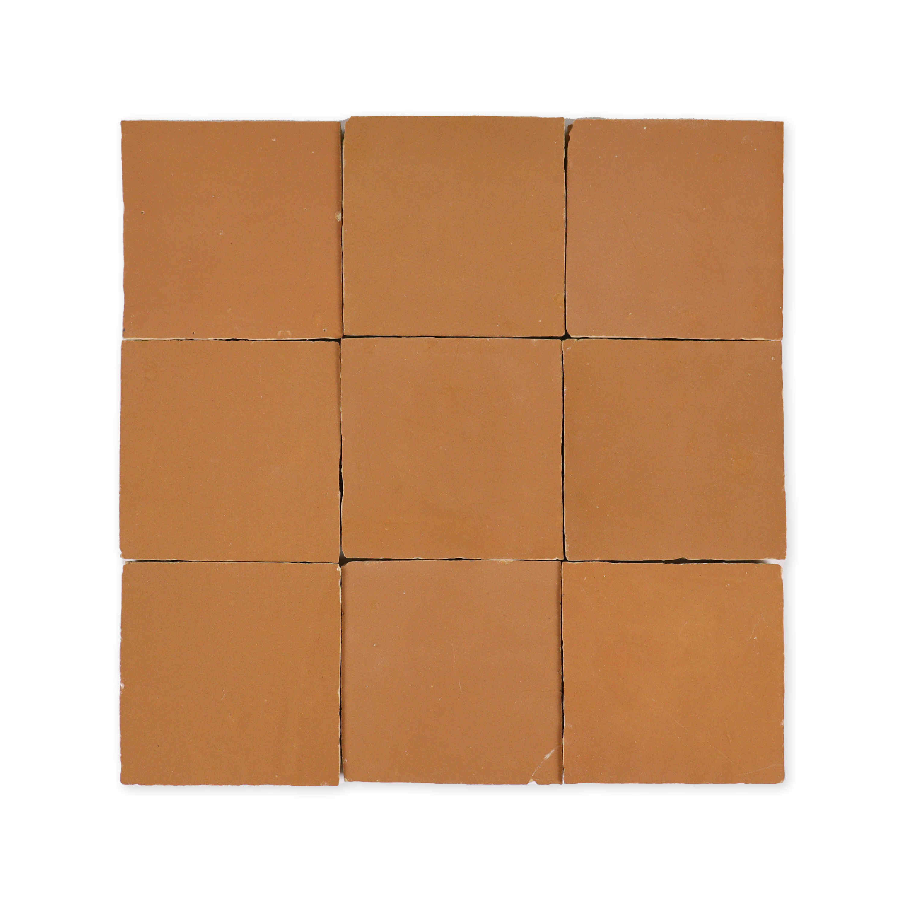 Handmade Moroccan Zellige 4x4 Baked Terracotta Tile