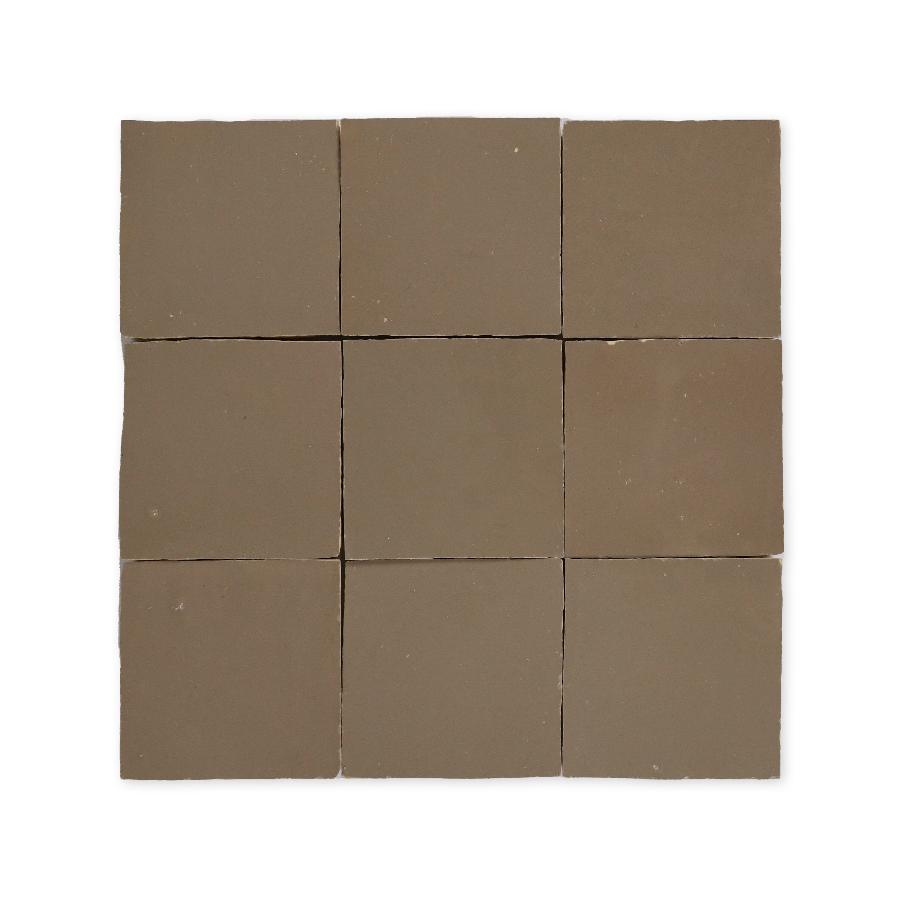 Handmade Moroccan Zellige 4x4 Dark Nude Terracotta Tile