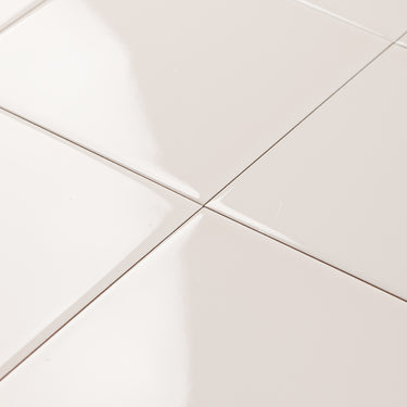 6x6 Block Flat White Ceramic tile