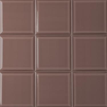 6x6 Block Bright Nude Bevelled Ceramic tile