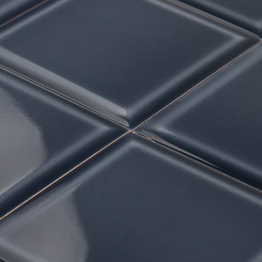 6x6 Block Midnight Blue Bevelled Ceramic tile